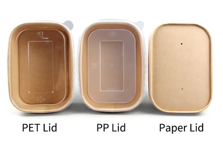 kraft paper bowl with lid
