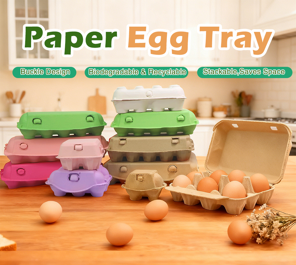 15-eggs Paper Pulp Colored Egg Cartons