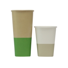 Thickened Disposable Square Paper Cups with Lids