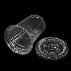Compostable 16oz Clear PLA Cup with Lid