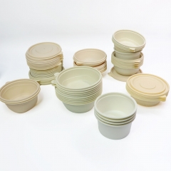 1500ml Corn Starch Bowls with Lid for Serving