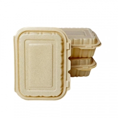 Disposable Rice Husk Lunch Box Compartment Bento Box