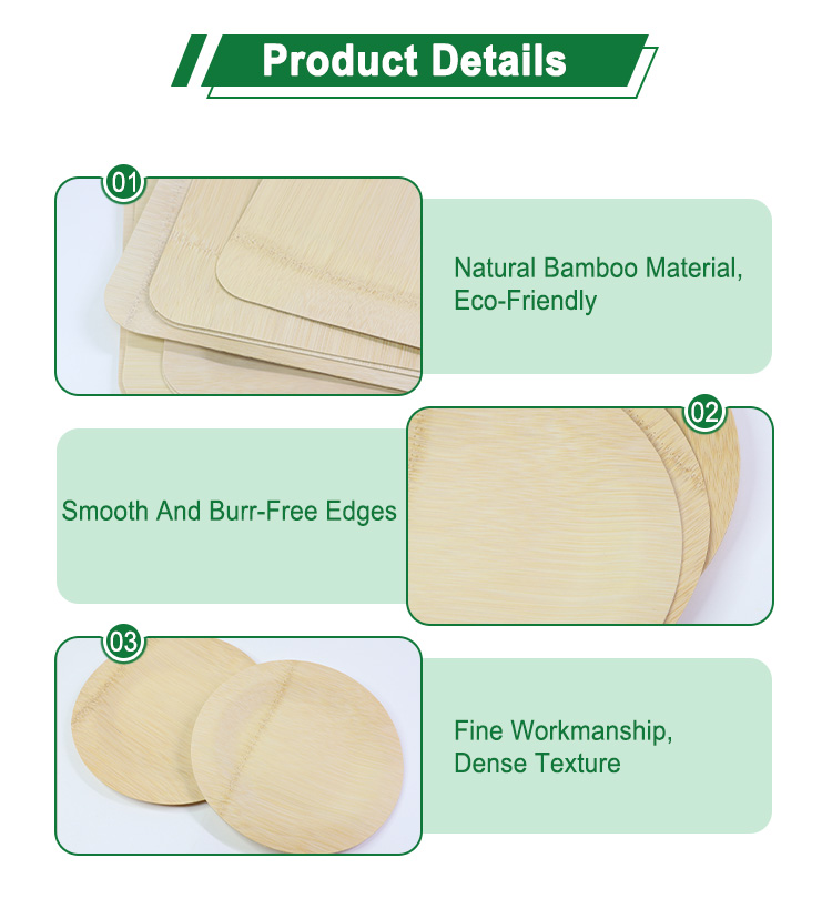 Compostable Bamboo Plate 