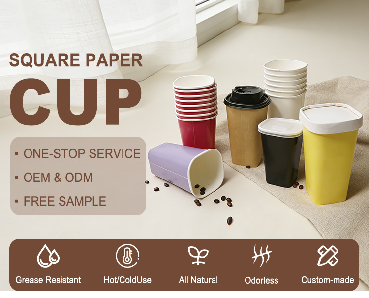 Paper Square Coffee Cups