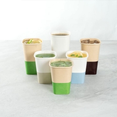 7 oz/9 oz/12 oz/16 oz/18 oz Personalized Square Cups Hip Square Paper Cup