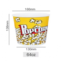 64oz Paper Bucket for Popcorn