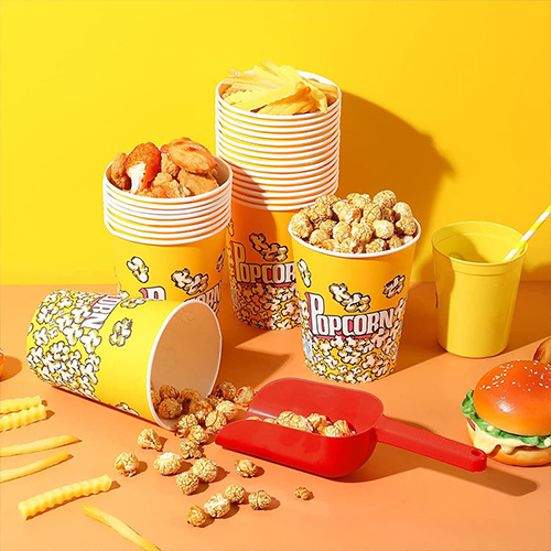 Disposable Cinema Paper Popcorn Bucket for Parties