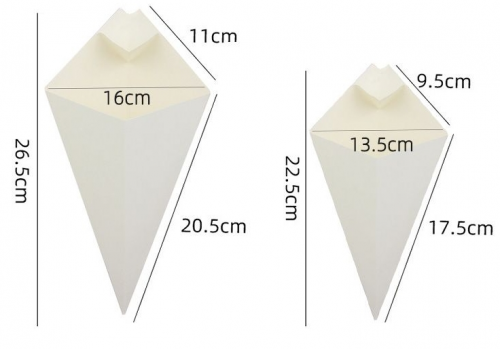 2.5-32oz Paper Chips French Fries Cone Cup	