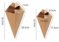 2.5-32oz Paper Chips French Fries Cone Cup	