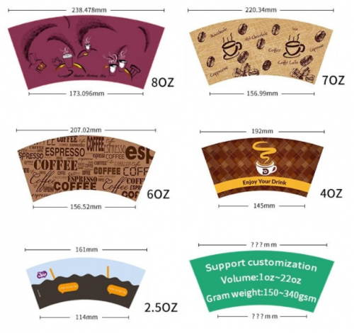 Πρώτες ύλες χονδρικής χονδρικής χάρτινης κούπας ανεμιστήρας χάρτινου ποτηριού με επίστρωση PE