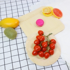 7 Inch Disposable Square Bamboo Plates for Parties