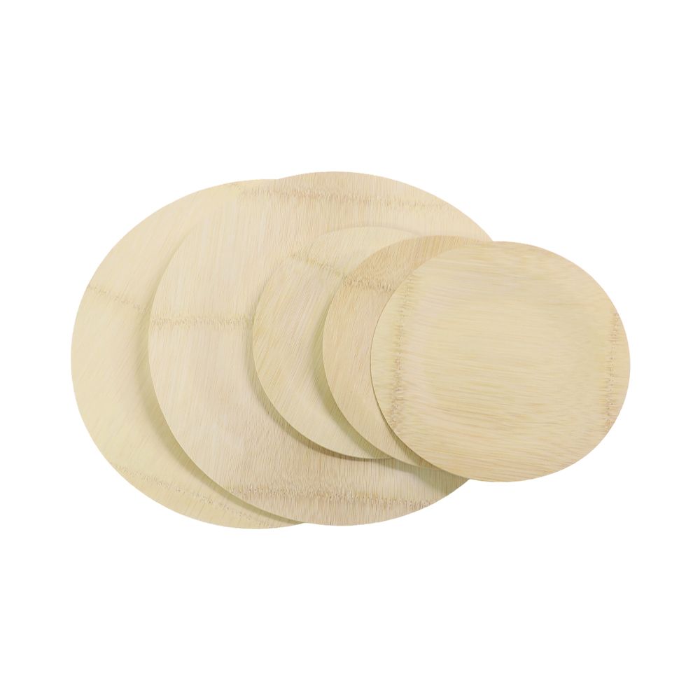 3.5'' Compostable Bamboo Plates for Wedding Parties