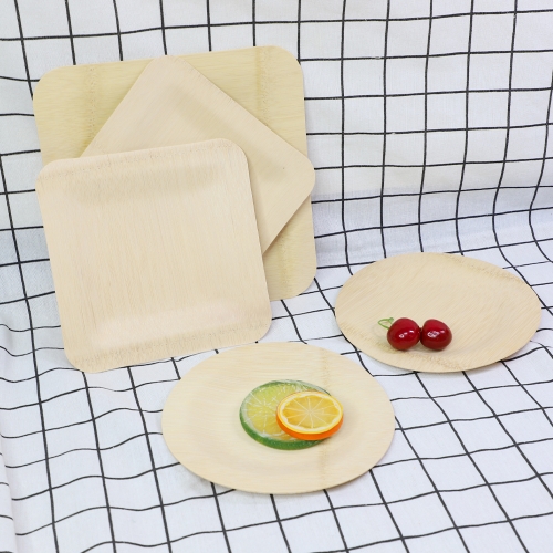 3.5inch 7inch 9inch 10inch Compostable Round Bamboo Plates