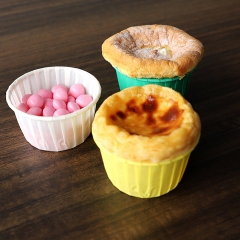 Colored Disposable 1 1.5 2 2.5 oz Paper Cup Cake in Microwave