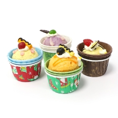 Disposable Paper Cup Cake Temperature Resistant Cupcake 