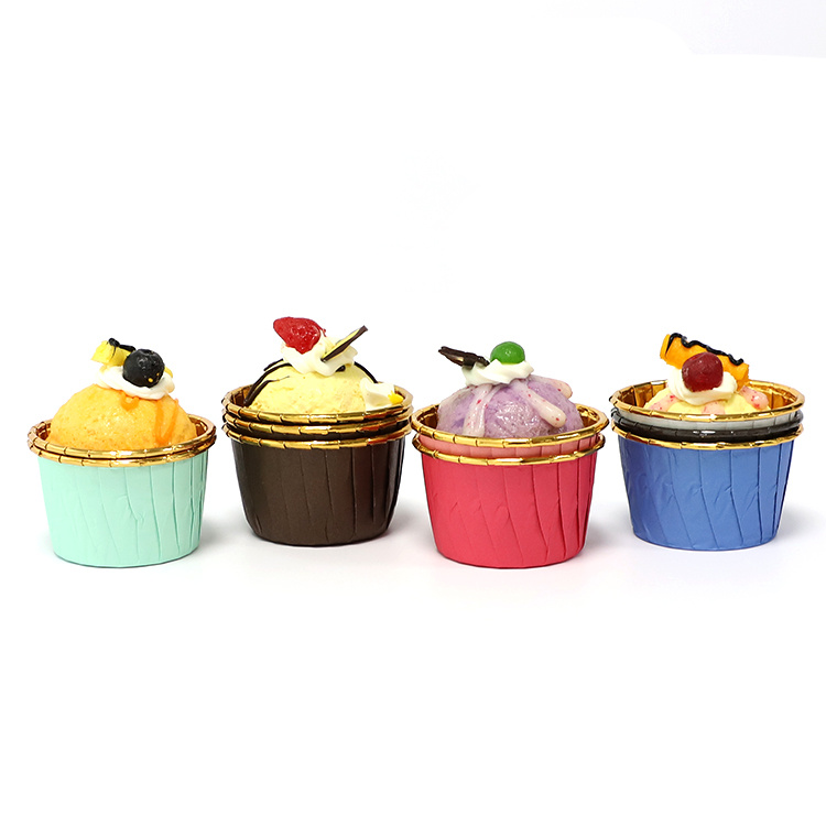 Disposable Paper Cup Cake Temperature Resistant Cupcake 