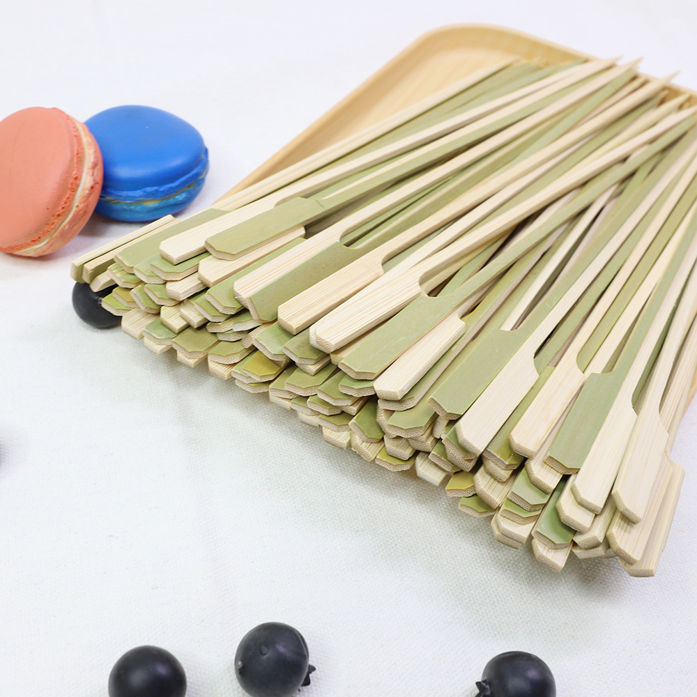  Flat Bamboo Skewers Square Round Bamboo Skewers