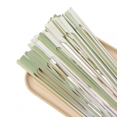  Flat Bamboo Skewers Square Round Bamboo Skewers