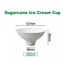 Mini Bagasse Dessert Bowls Disposable Sundae Ice Cream Cup