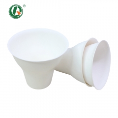 2-12 oz Bagasse Ice Cream Bowl Irregular Ice Cream Cup Supply
