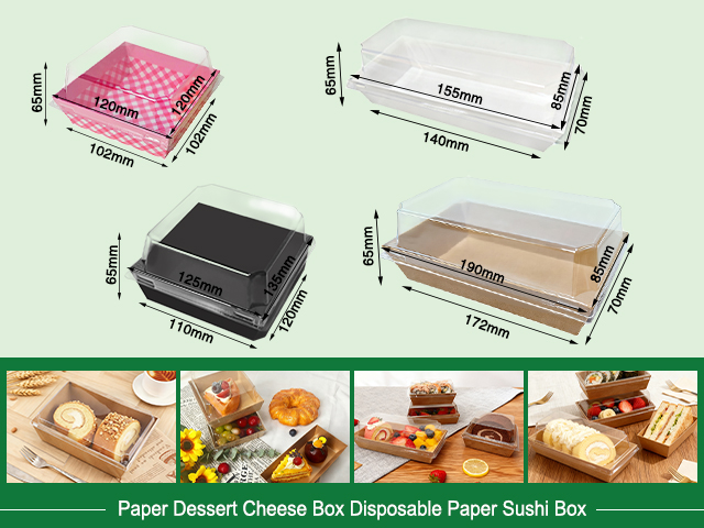 Disposable Dessert Cheese Box Paper Sushi Box