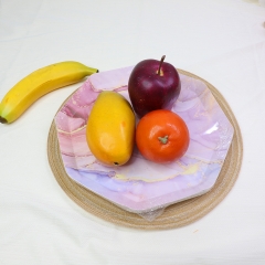 10 inch Paper Plates Heavy Duty Octagonal Disposable Plates