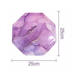 10 inch Paper Plates Heavy Duty Octagonal Disposable Plates