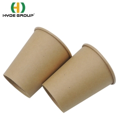 4oz 8oz 12oz 16oz Disposable PLA Coated Kraft Paper Cups Takeaway Packaging for Soup, Coffee, Drinks