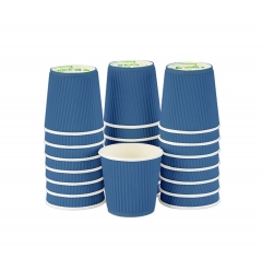 4 oz to 20 oz Disposable PLA Corrugated Paper Cup PLA lid for Hot Coffee and Tea