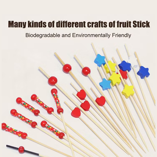 Eco-Friendly Disposable Bamboo Skewers Wooden Cocktail Sticks and Food Skewers