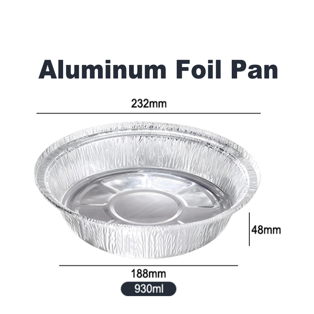 9 Inch 930ml Aluminum Foil Pans Disposable Pizza Aluminum Foil Tray