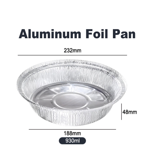 9 Inch 930ml Aluminum Foil Pans Disposable Pizza Aluminum Foil Tray