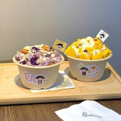 1 oz 2 oz 3oz 4oz Mini Disposable Sugarcane Bagasse Ice Cream Dessert Bowl