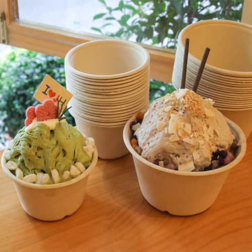1 oz 2 oz 3oz 4oz Mini Disposable Sugarcane Bagasse Ice Cream Dessert Bowl