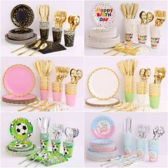  Custom Disposable Party Plate Party Tableware Set Party Supplies