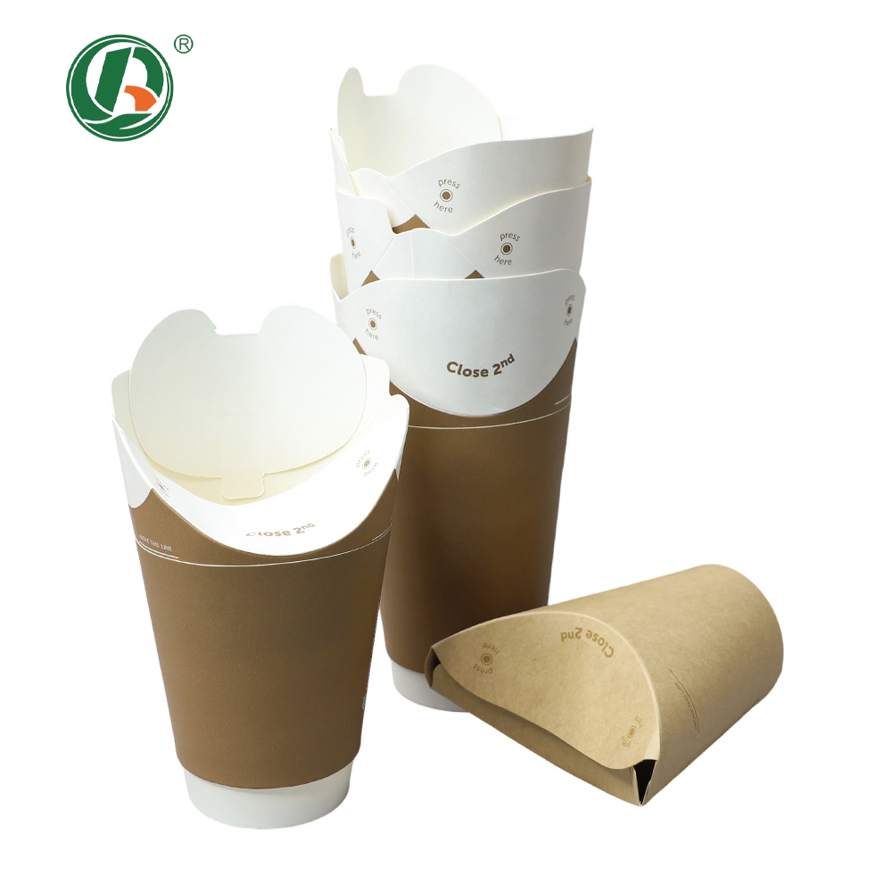 Printed 6oz 8oz 10oz 12oz Butterfly Cup 3 Layer Paper Cup