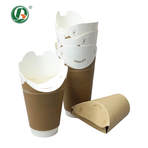 Printed 6oz 8oz 10oz 12oz Butterfly Cup 3 Layer Paper Cup