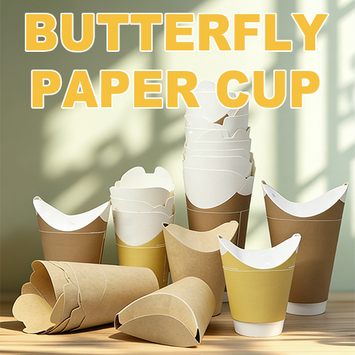 Butterfly Paper Cups: Foldable,No Lid,Eco Friendly Takeaway Cup