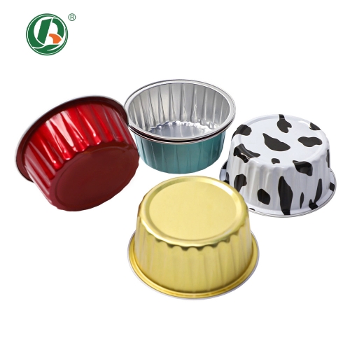 4oz Colored Aluminum Baking Cup Molds