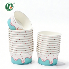 Biodegradable 3oz 4oz 8oz 12oz Kraft Small Ice Cream Cups
