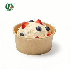 Biodegradable 3oz 4oz 8oz 12oz Kraft Small Ice Cream Cups