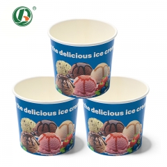 Disposable Frozen Dessert Cups with Lid Spoon Sets