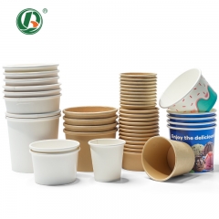 1oz 3 oz 4oz 6oz 8oz 16oz PE PLA Coating Frozen Yogurt Cup Wholesale