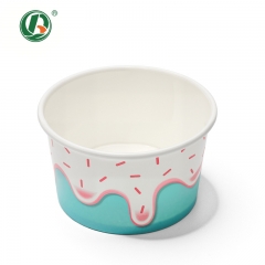 Biodegradable 3oz 4oz 8oz 12oz Kraft Small Ice Cream Cups