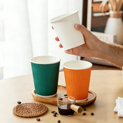 20oz Custom Bulk Printed Ripple Wall Paper Cups Party Cups 