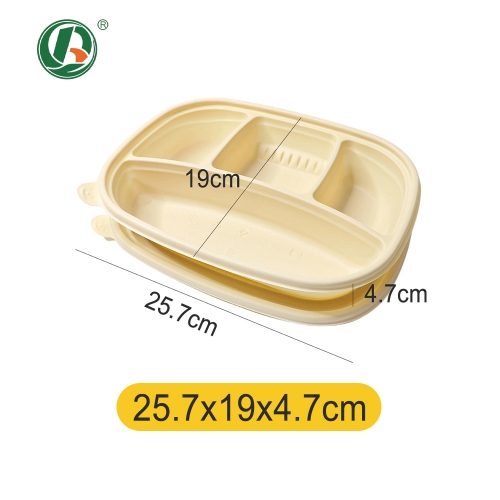 Набор для приготовления еды из кукурузного крахмала с 4 отделениями и крышкой (оптовая продажа)