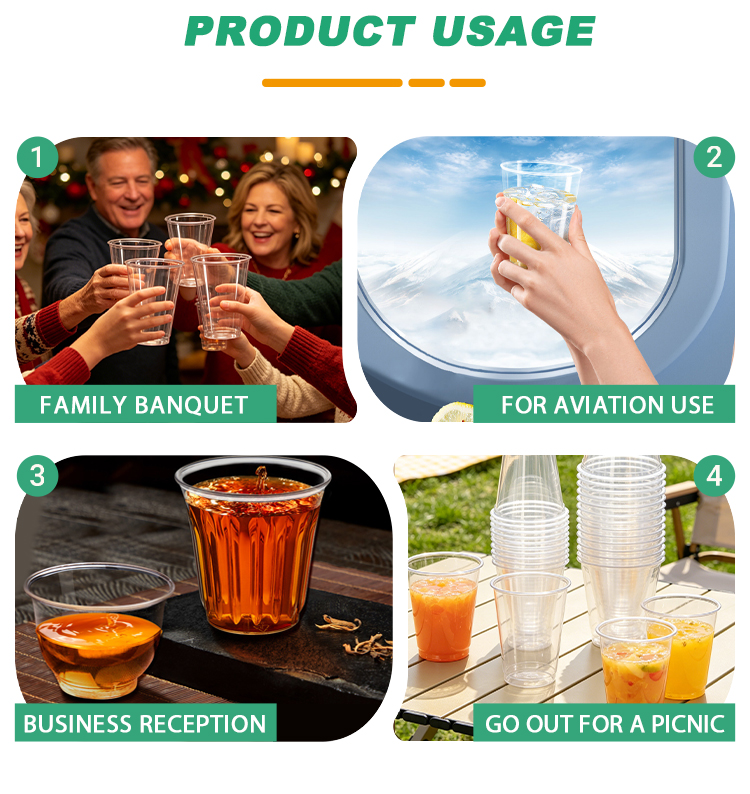 clear airline cup