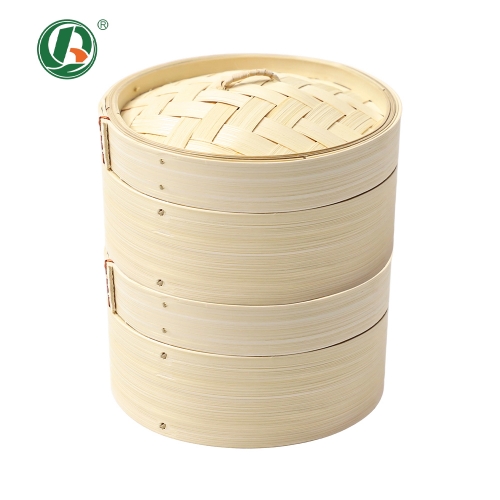 Bulk 8 inch 10 inch Large Multi Layer Bamboo Steamer for Restaurant 