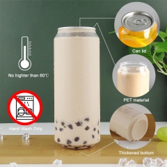 Food Grade Clear Pet Plastic Can with Aluminium Lid