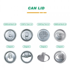 Food Grade Clear Pet Plastic Can with Aluminium Lid
